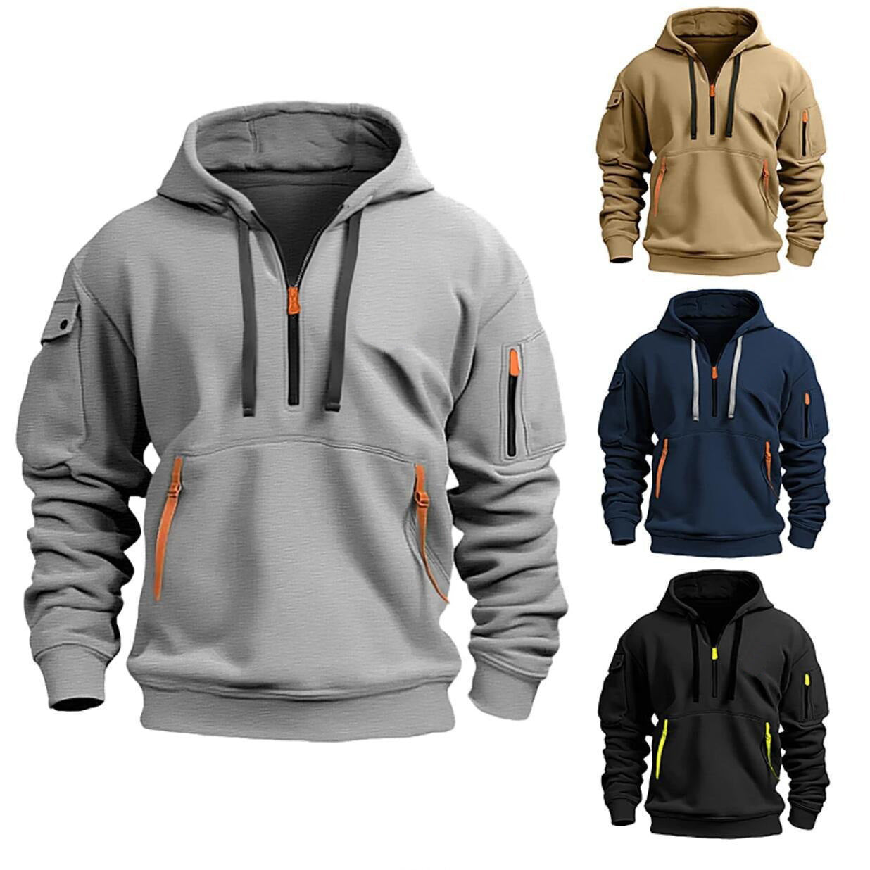 Modische Kapuzenpullover mit überschnittenen Schultern
