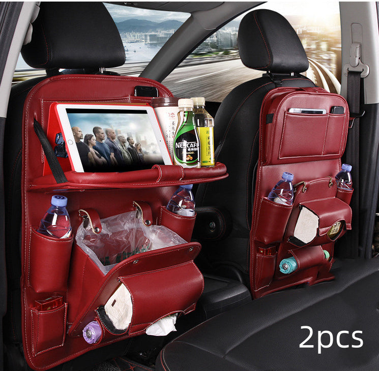 PU Leder Auto Aufbewahrungstasche Multifunktions-Rücksitzablage Hängetasche Wasserdichter Auto-Organizer Automotive Interieur Zubehör