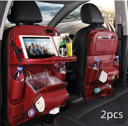PU Leder Auto Aufbewahrungstasche Multifunktions-Rücksitzablage Hängetasche Wasserdichter Auto-Organizer Automotive Interieur Zubehör