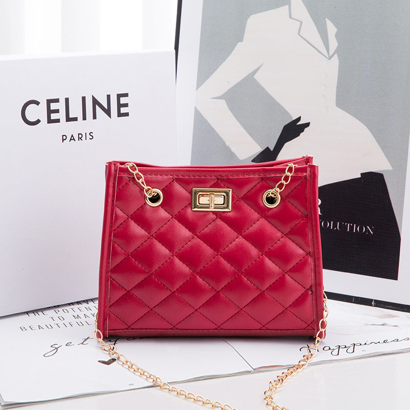 Mini Kettenmuster Rautenmuster Quadratische Schultertasche