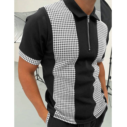 Einfarbiges Kurzarm-Poloshirt der Marke