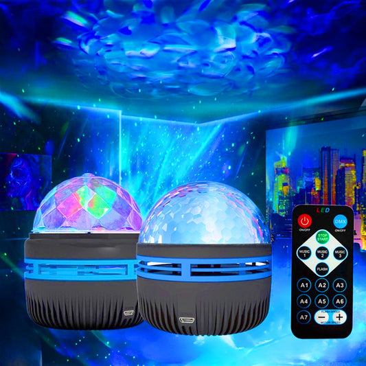 LED Star Galaxy Projector Lamp, Colorful Rotating Magic Ball Lights for Bedroom, Bar, KTV, Disco, Party, Stage