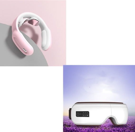 Neck and shoulder massager with smart remote control