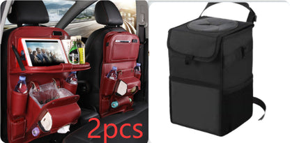 PU Leder Auto Aufbewahrungstasche Multifunktions-Rücksitzablage Hängetasche Wasserdichter Auto-Organizer Automotive Interieur Zubehör