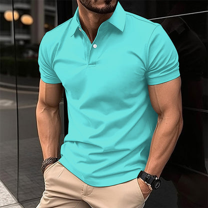 Kurzarm Knopfleiste Revers Poloshirt