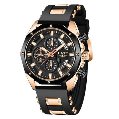 Edelstahl Datumsanzeige Chronograph Armbanduhr