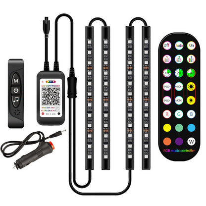 LED RGB Streifen Tasten Fernbedienung Ambientebeleuchtung 4er-Set