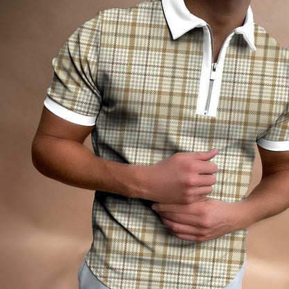 Einfarbiges Kurzarm-Poloshirt der Marke
