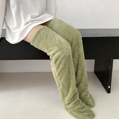Overknee-Flauschig kältebeständige Socken