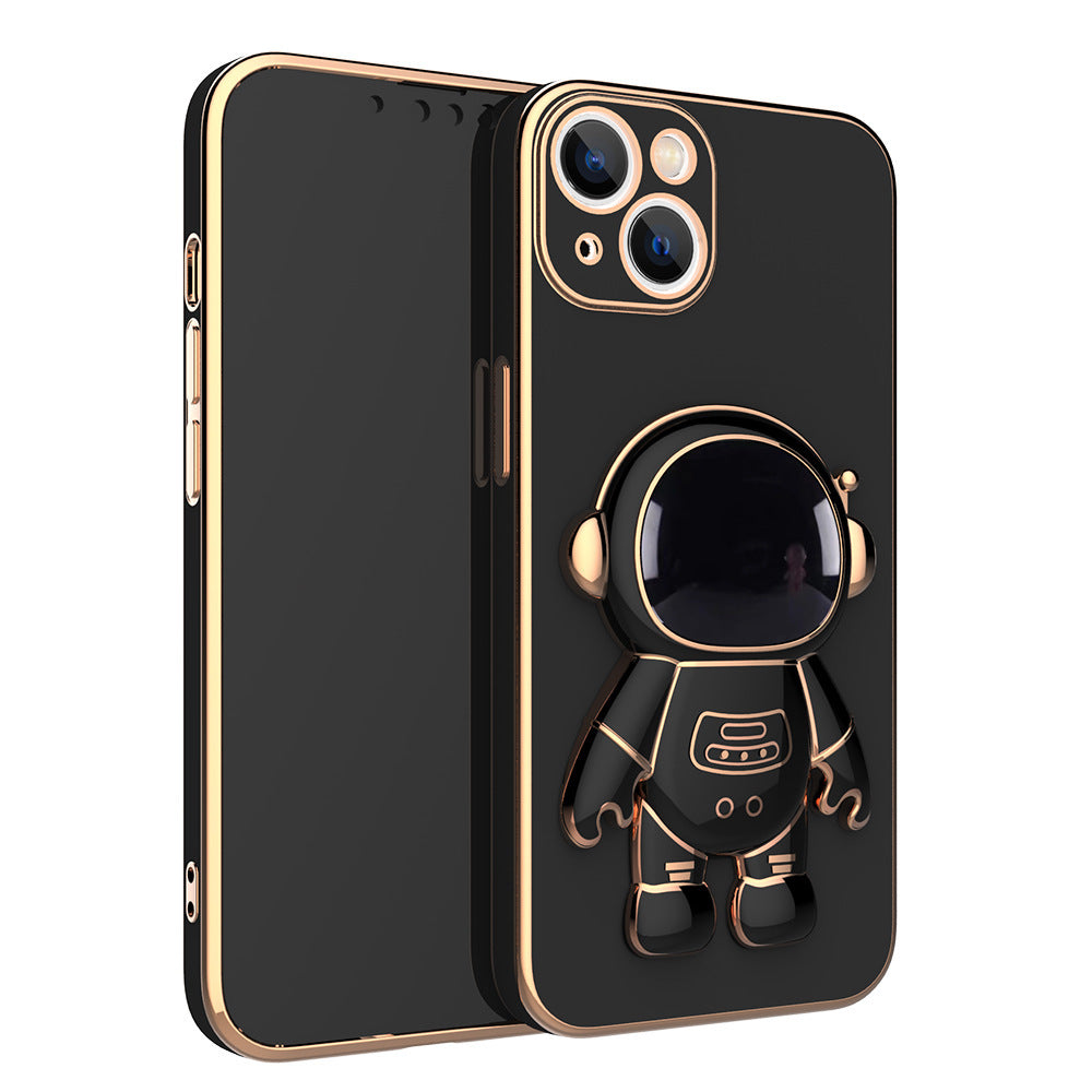 3D astronaut phone case with shockproof, galvanized holder