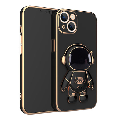 3D astronaut phone case with shockproof, galvanized holder