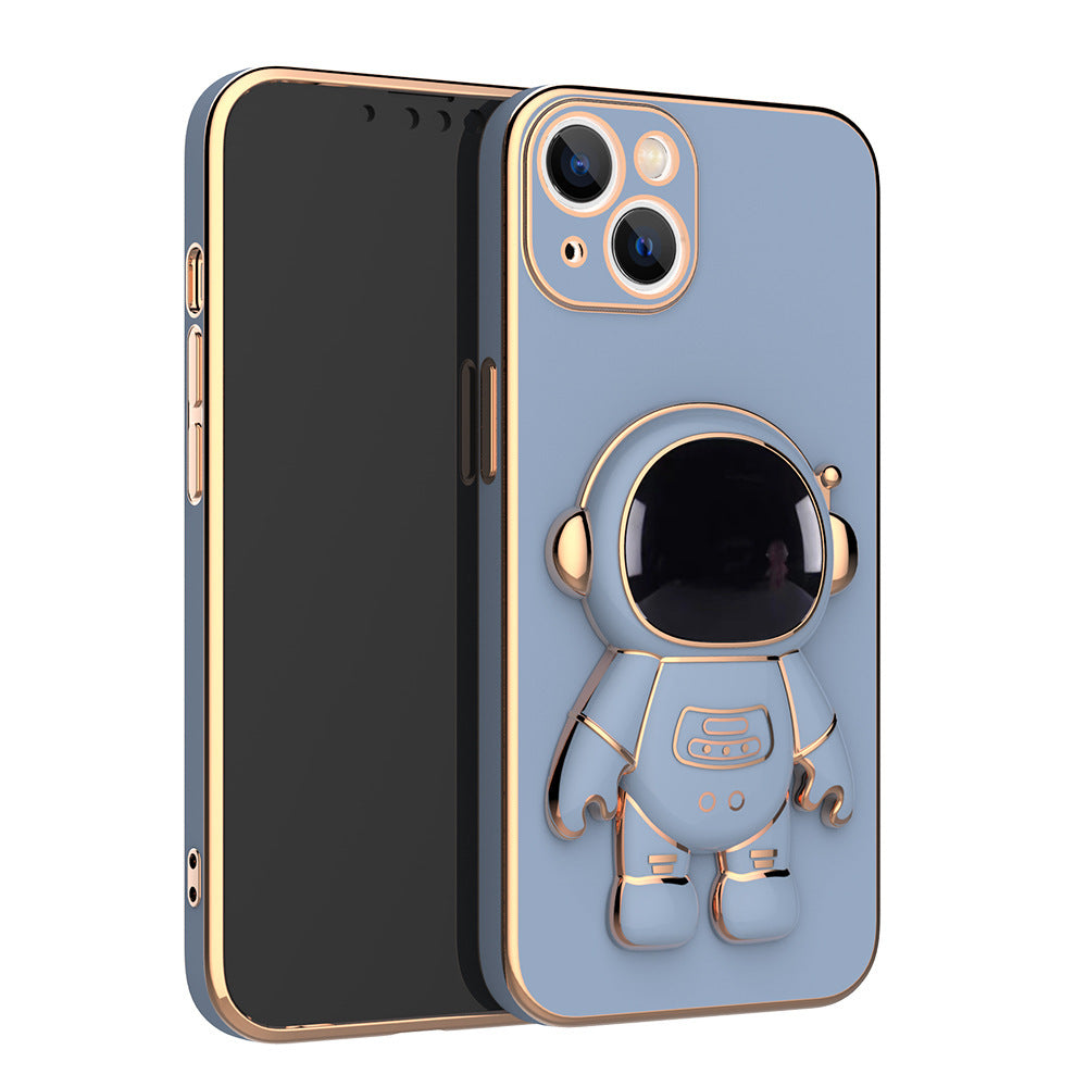 3D astronaut phone case with shockproof, galvanized holder