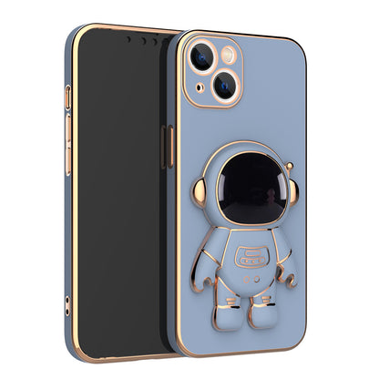 3D astronaut phone case with shockproof, galvanized holder