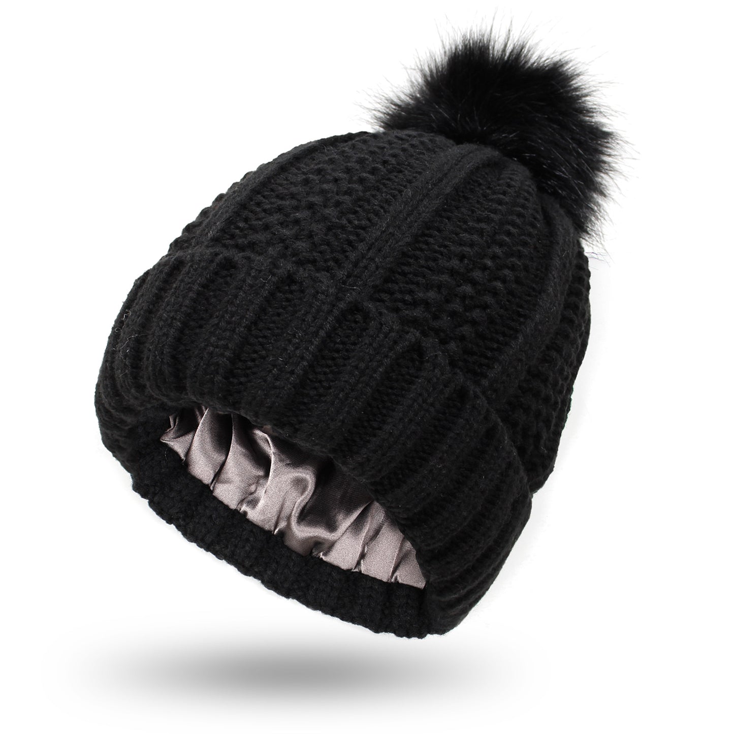 Modische Dehnbare Gefütterte Beanie Mütze