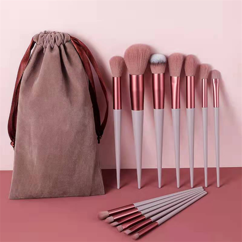 13-piece makeup brush set: concealer brush, blush brush, powder brush, eyeshadow brush, highlighter brush, foundation brush, cosmetic tools