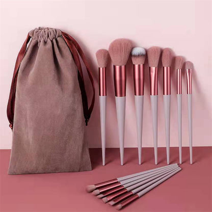 13-piece makeup brush set: concealer brush, blush brush, powder brush, eyeshadow brush, highlighter brush, foundation brush, cosmetic tools