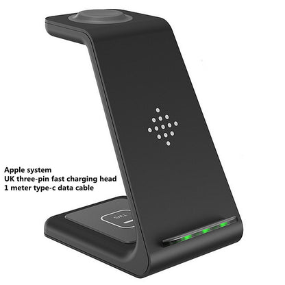 3-in-1 fast charging station: Wireless charging station with fast charging function and mobile phone holder