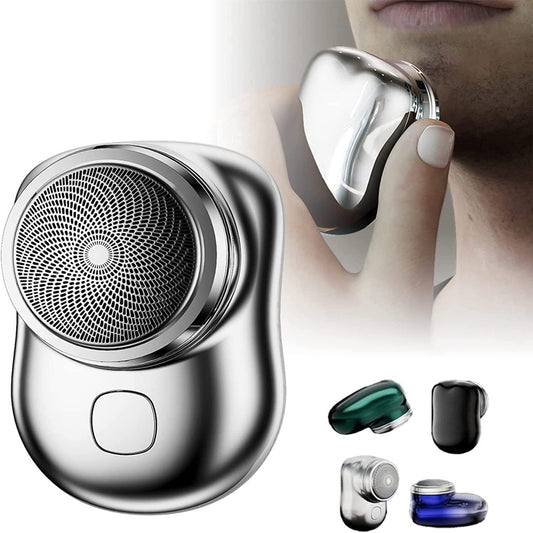 Mini facial shaver, cordless, rechargeable via USB, electric, wet and dry shaving, painless shaving, compact device for unisex use