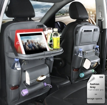 PU Leder Auto Aufbewahrungstasche Multifunktions-Rücksitzablage Hängetasche Wasserdichter Auto-Organizer Automotive Interieur Zubehör