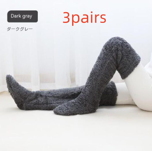 Overknee-Flauschig kältebeständige Socken