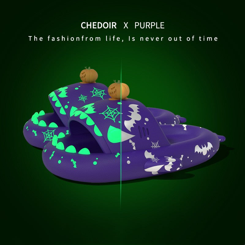 Leuchtende Haifisch Badepantoffeln Outdoor Hausschuhe Slippers
