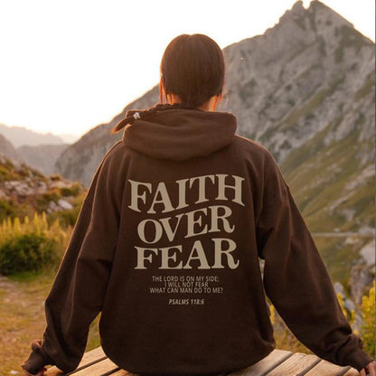 Glaube statt Angst Bibelvers Christlicher Hoodie