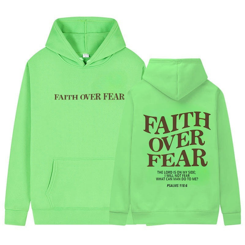 Glaube statt Angst Bibelvers Christlicher Hoodie