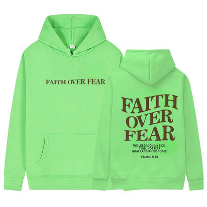 Glaube statt Angst Bibelvers Christlicher Hoodie