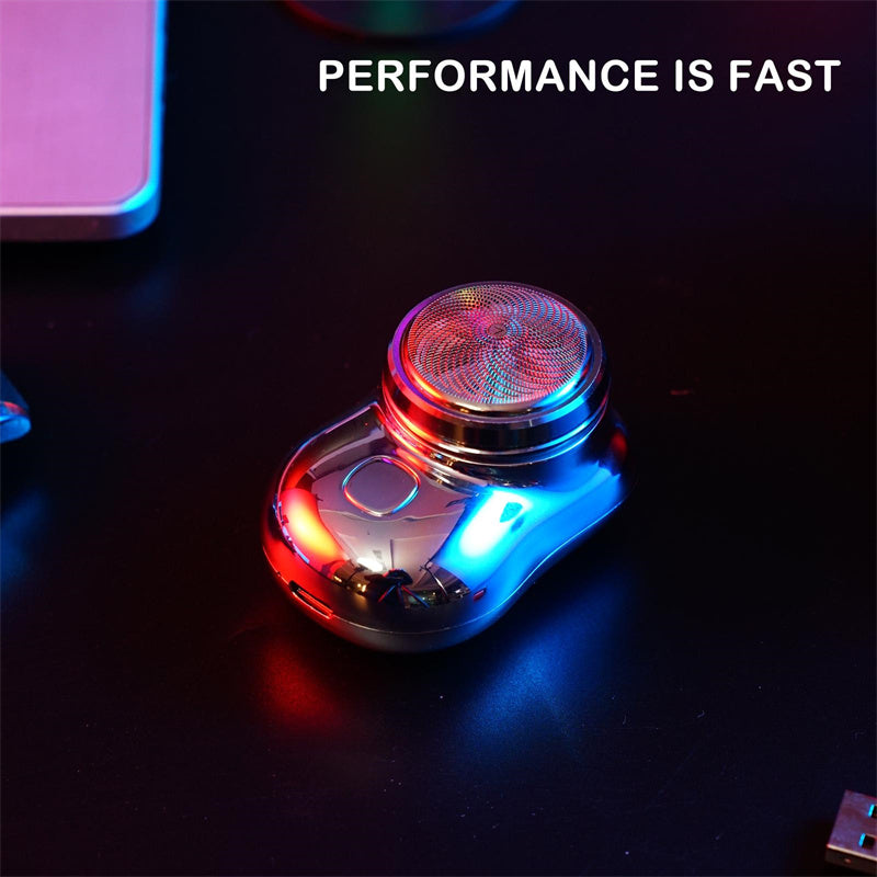 Mini-Gesichtsrasierer, kabellos, wiederaufladbar per USB, elektrisch, Nass- und Trockenrasur, schmerzfreie Rasur, kompaktes Gerät für Unisex