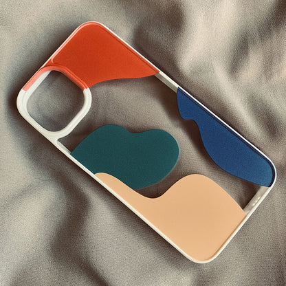 Color block contrast pattern, geometric shape, suitable for 13 phone cases
