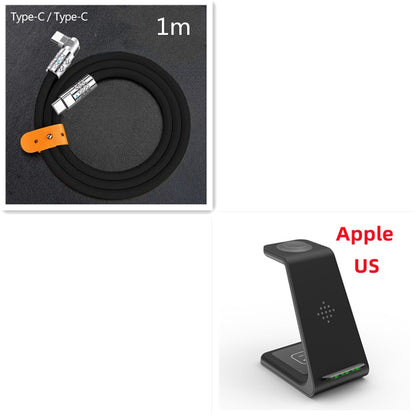 3-in-1 fast charging station: Wireless charging station with fast charging function and mobile phone holder
