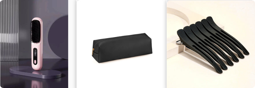 Kabellose USB-Ladefunktion 2-in-1-Haarglättungsbürste