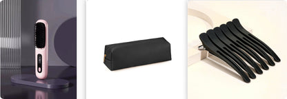 Kabellose USB-Ladefunktion 2-in-1-Haarglättungsbürste