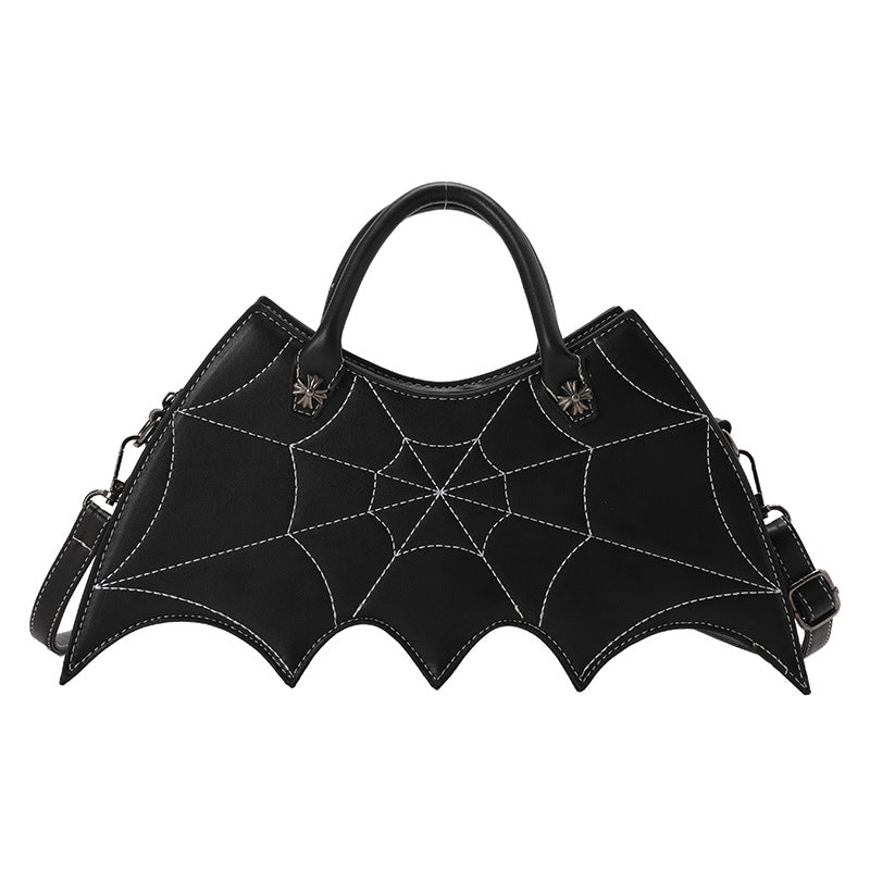 Halloween Spinnennetzform Batgirl Motiv Schultertasche