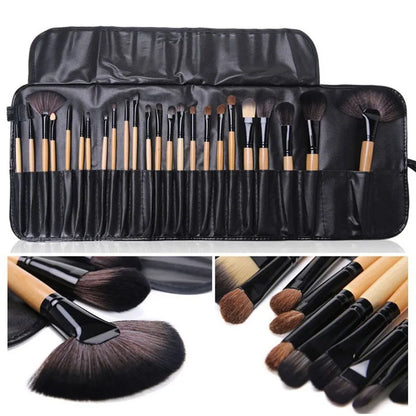 Geschenkset mit 24 Make-up-Pinseln, professionelle Kosmetikpinsel, Augenbrauenpinsel, Puderpinsel, Foundationpinsel, Lidschattenpinsel, Make-up-Werkzeuge