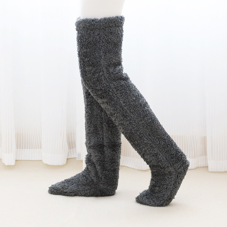 Overknee-Flauschig kältebeständige Socken