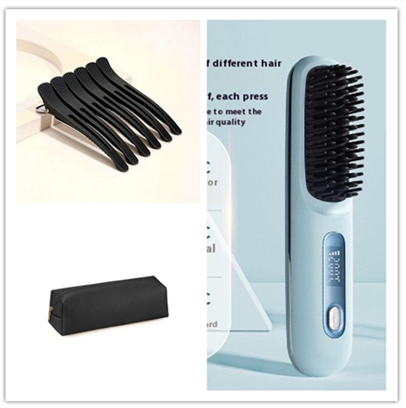 Kabellose USB-Ladefunktion 2-in-1-Haarglättungsbürste