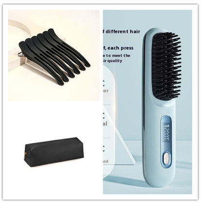 Kabellose USB-Ladefunktion 2-in-1-Haarglättungsbürste
