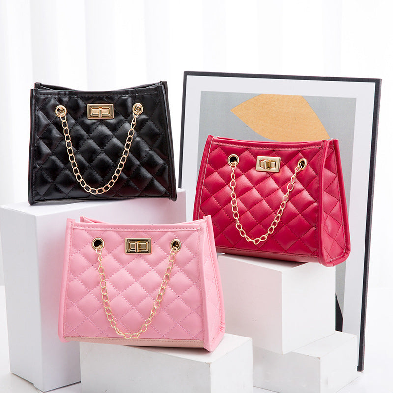 Mini Kettenmuster Rautenmuster Quadratische Schultertasche