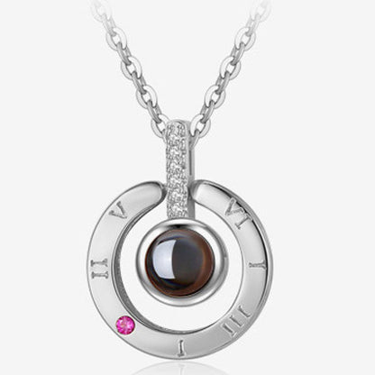 Geschenkbox Metallrose Halskette Schmuckset