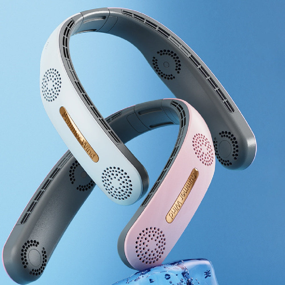 Lazy Mute Outdoor Sports USB Foldable, Bladeless Electric Neck Fan