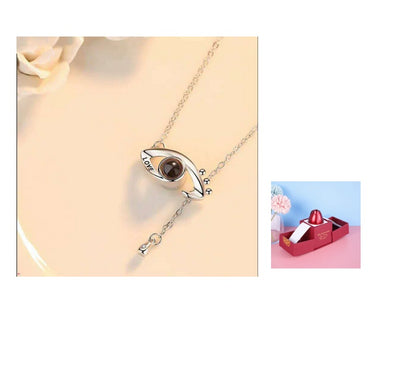 Geschenkbox Metallrose Halskette Schmuckset