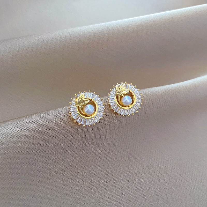 Blätterkette Ohrringe 2-Teiliges Modeschmuck-Set