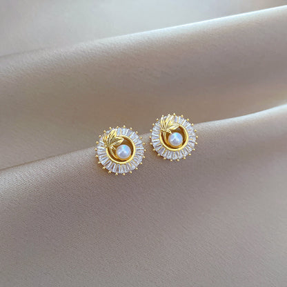 Blätterkette Ohrringe 2-Teiliges Modeschmuck-Set