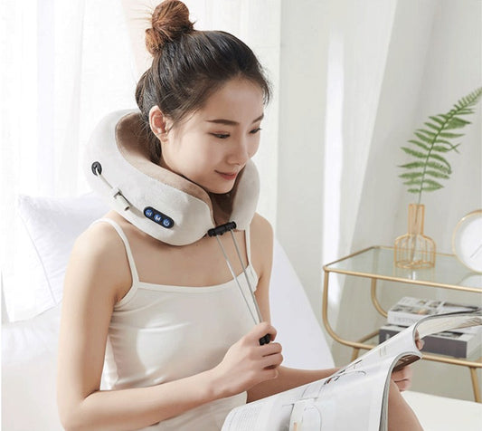 U-shaped massage cushion, neck massager, electric neck massager, shoulder, back and neck massager for body relaxation