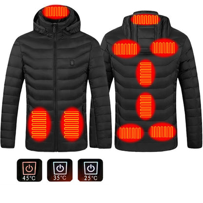 Beheizbare USB Elektro Baumwolle Reißverschluss Jacke