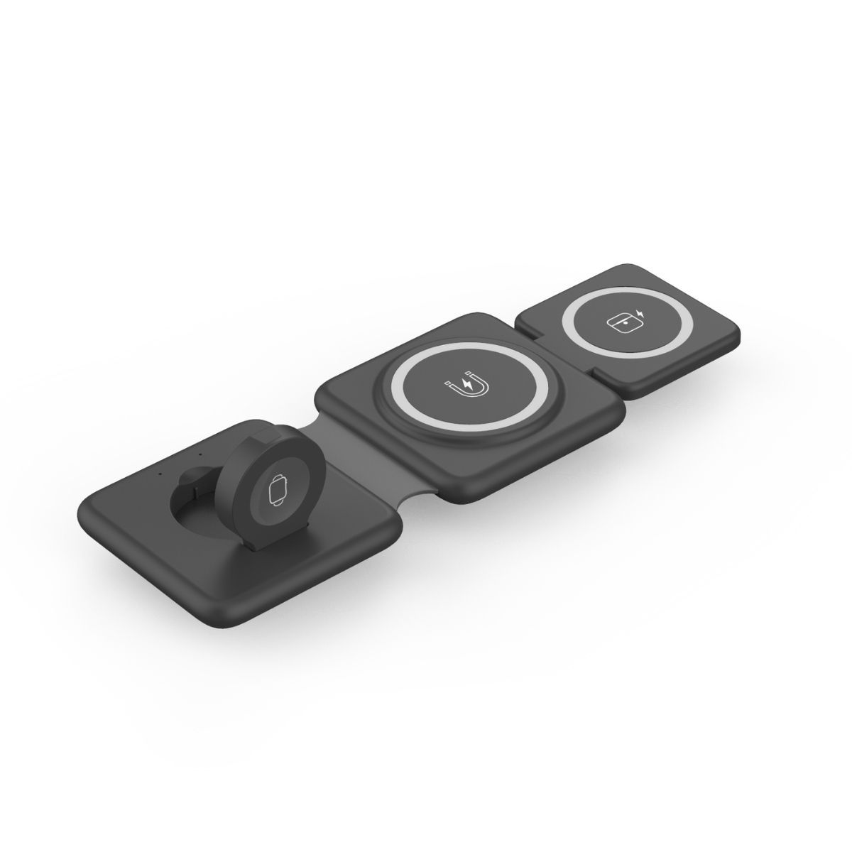 Magnetisches Magsafe Wireless USB Faltbar 3-in-1 Ladegerät