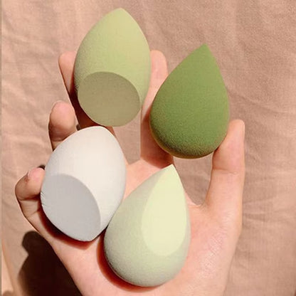 Abgeschrägte tropfenförmige Firsichherzförmige Quaste Make-Up Schwamm Set