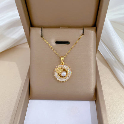 Blätterkette Ohrringe 2-Teiliges Modeschmuck-Set