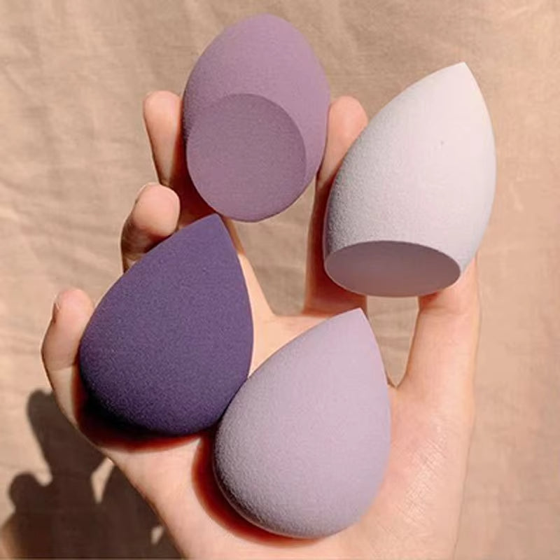 Abgeschrägte tropfenförmige Firsichherzförmige Quaste Make-Up Schwamm Set